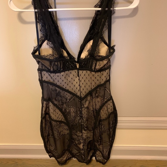 Bebe Black & Tan Lace Dress - Picture 3 of 3